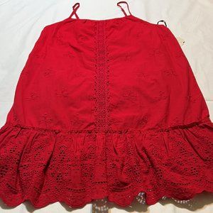 Eyelet Sundress Red - Medium